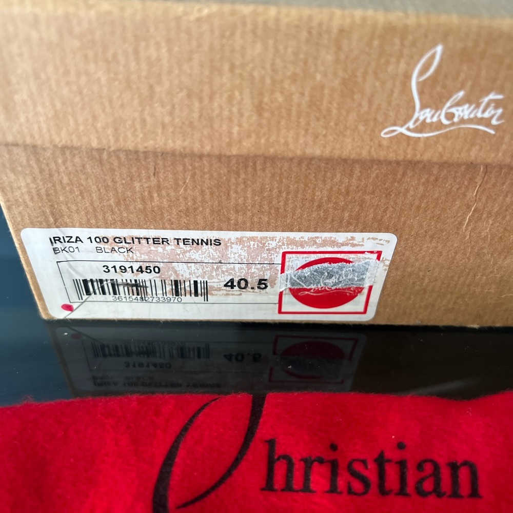 Christian Louboutin Black Glitter IRIZA Christian Louboutin 40 1/2 ⚡️⚡️ - Picture 10 of 11